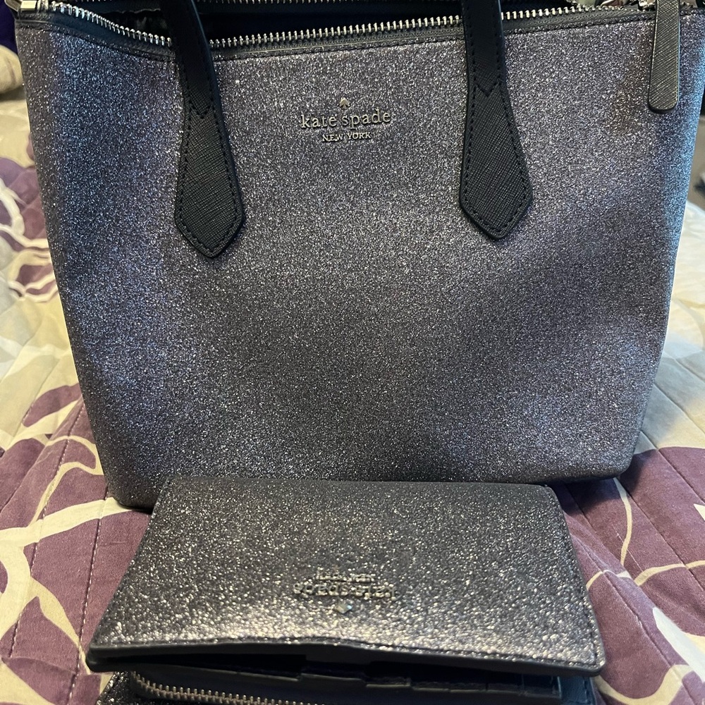 Kate Spade Silver Tote Bag